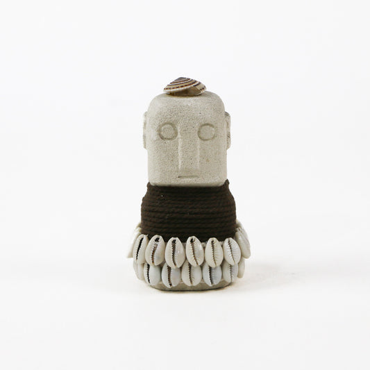 Statuette sumba en pierre et coquillage - Taille S