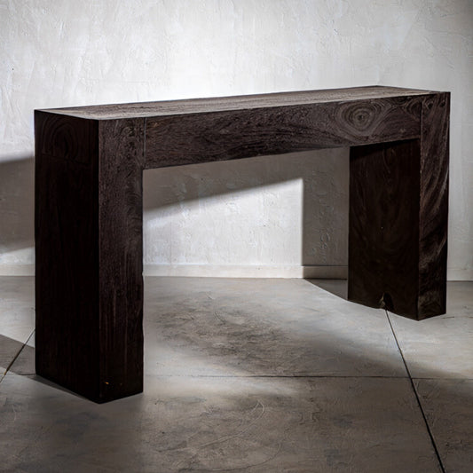 Console Padi en bois de teck marron vieilli - 150x35x80 cm